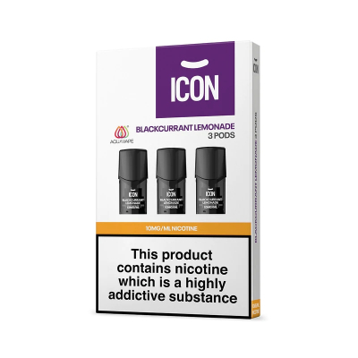 ICON VAPE PODS - BLACKCURRANT LEMONADE (3er Pack)