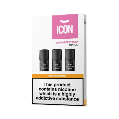 ICON VAPE PODS - STRAWBERRY GUM (3er Pack)