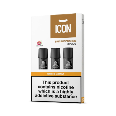 ICON VAPE PODS - BRITISH TOBACCO (3er Pack)