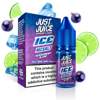 Just Juice - BLACKCURRANT & LIME ICE 10ml (Nikotinsalz)