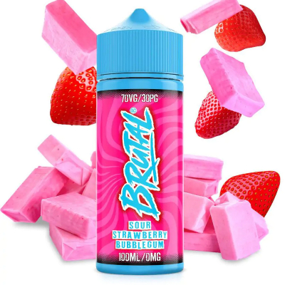 Just Juice - SOUR STRAWBERRY BUBBLE GUM (120ml)