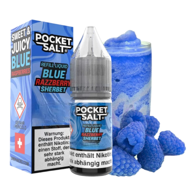 Drip Hacks Pocket Salt - BLUE RAZZBERRY SHERBET 10ml (Nikotinsalz)