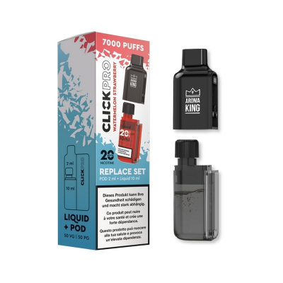 Aroma King Click Pro 7000 - WATERMELON STRAWBERRY (Pod + Liquid)