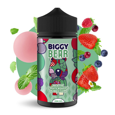 Biggy Bear - MENTHE FRUITS ROUGES BUBBLE GUM (200ml)