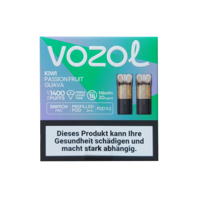 Vozol Switch Pro Pods - KIWI PASSION FRUIT GUAVA (2er Pack)