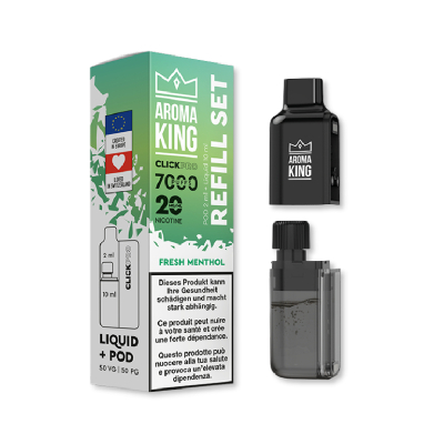 Aroma King Click Pro 7000 - FRESH MENTHOL (Pod + Liquid)