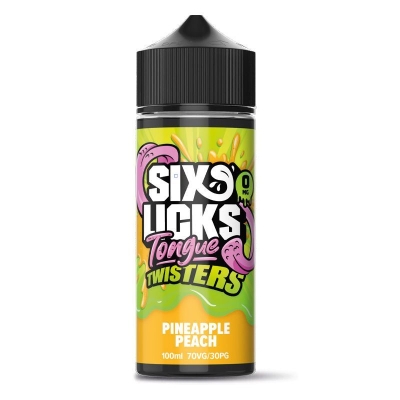 Six Licks Tongue Twisters - PINEAPPLE PEACH (120ml)