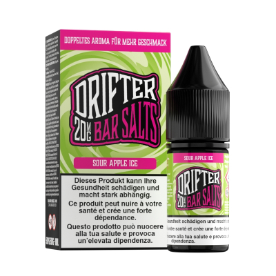 Drifter Bar Salts - SOUR APPLE ICE 10ml (Nikotinsalz)