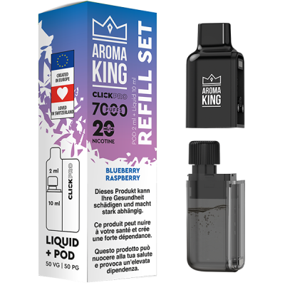 Aroma King Click Pro 7000 - BLUEBERRY RASPBERRY (Pod + Liquid)