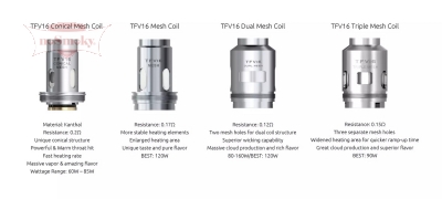 Smok TFV16 Verdampferköpfe