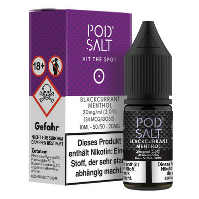 Pod Salt - BLACKCURRANT MENTHOL 10ml (Nikotinsalz)